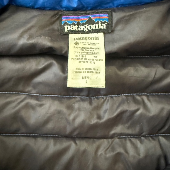 Patagonia Down Sweater Jacket — Men’s Large — Viking Blue - Picture 3 of 3